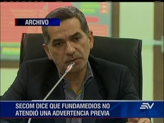 La Secom se pronunciará sobre la disolución de Fundamedios en 10 días