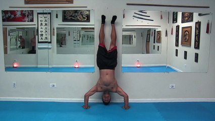 Fitness Test - 44 Handstand Pushups - Sept 8 2015