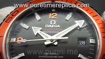 Swiss replica watches replica Omega Planet Ocean Professional Orange Bezel 45mm Noob Best Edition on