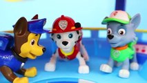 Paw Patrol Chase and Marshall with Zuma Hovercraft Save Peppa Pig from the Lake with Daddy Pig