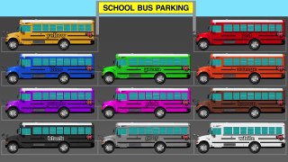 School Buses Teaching Colors   Learning Colours Video for Kids | song for children
