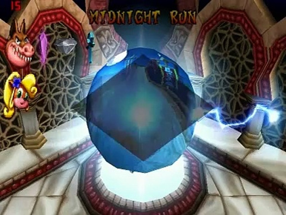 Crash Bandicoot 3 Warped Crystal Walktrough 12/31 Midnight Run