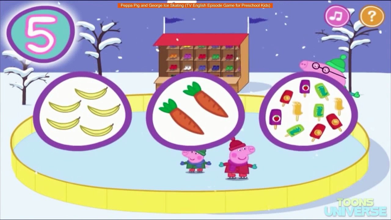 Peppa Pig and George Ice Skating (TV English Episode Game for Preschool Kids)
