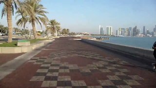 Along the Corniche in Doha, Qatar