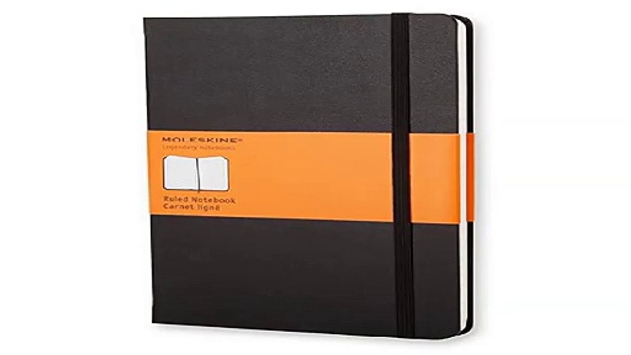 Moleskine Classic Notebook Large Ruled Black Hard Cover 5 x 8.25 Classic Notebooks