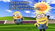 Minions Jack Be Nimble ABC Song For Children   English Nursery Rhymes Kids Songs