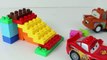 Lego Duplo Cat Dog Animals with Disney Cars Toy Mater and Lightning McQueen with Mega Bloks