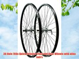 700c hybrid Bicycle Quick Release Double Walled Screw On Alloy Hubs QR Wheels Pair in Black