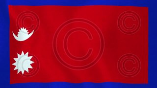 Loopable: Flag of Nepal - Royalty-Free Stock Footage