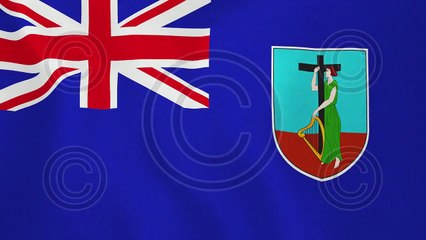 Loopable: Flag of Montserrat - Royalty-Free Stock Footage