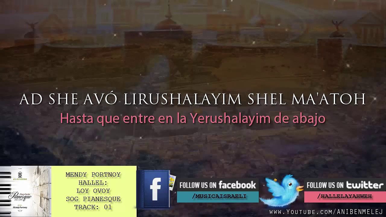 Lo Avó (de Avraham Fried) Versión instrumental en piano por: Mendy Portnoy