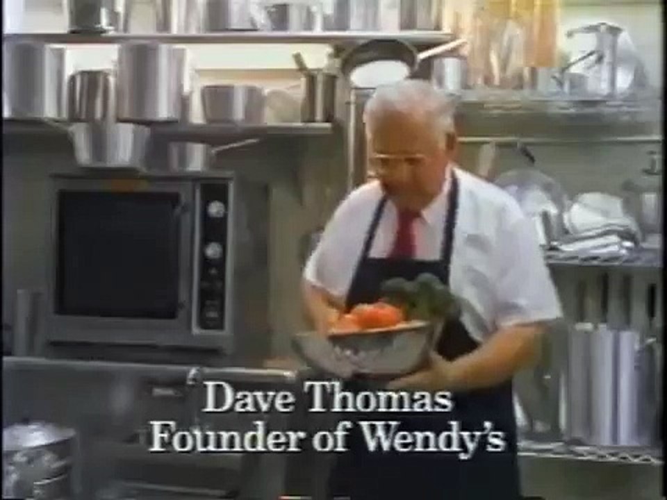 Wendy's Commercial featuring the late Dave Thomas