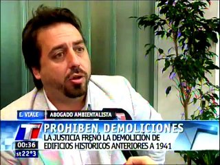 Enrique Viale, de la Asoc. de Abogados Ambientales, sobre demolición de edificos históricos