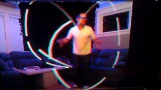 Kinect Virtual Glowsticks in Anaglyph 3D
