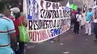 ESIQIE APOYANDO EN LA MARCHA DEL SINDICATO MEXICANO ELECTRICISTA