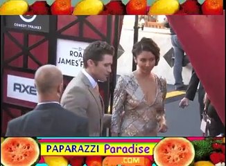 MATTHEW MORRISON spotted with fiancee RENEE PUENTE at James Franco Roast