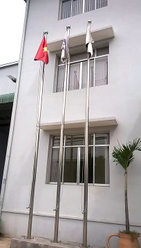 Cột cờ inox 304, cột cờ lễ hội ,hội nghị lá cờ, cột các loai inox 304 mờ (HL)