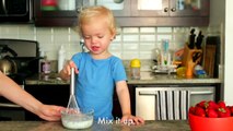 How to Make Coconut Chia Pudding - easy 2 minute recipe with toddler chef Fehren