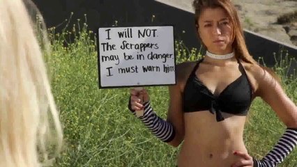 Boxing Girl vs Flexible Mute Girl Fight Scene Super Groin Kick KO   Dead or Alive Style