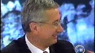 Brozo en el programa Círculo Rojo con Aristegui y Solórzano (2001).