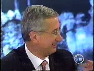 Brozo en el programa Círculo Rojo con Aristegui y Solórzano (2001).