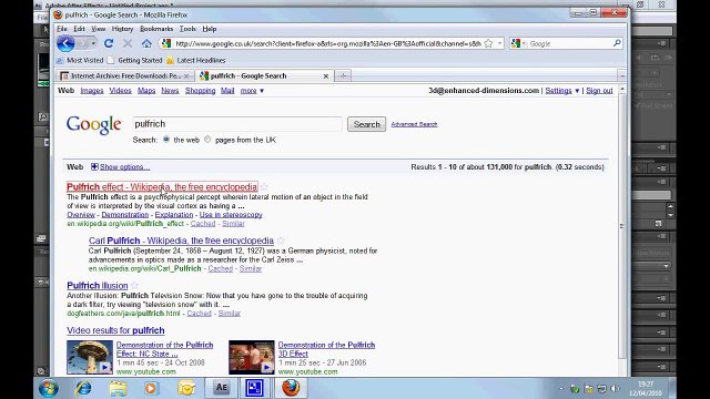 3D Tutorial - Convert 2D to 3D with Adobe After Effects - Part Two - The Pulfrich Effect