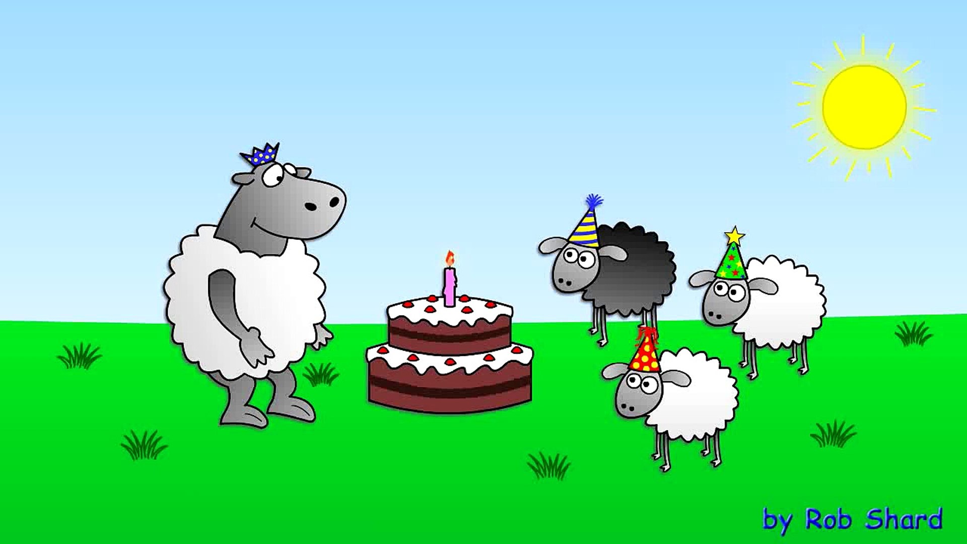 Happy Birthday funny animated sheep cartoon Happy Birthday song with cake  !! - video Dailymotion