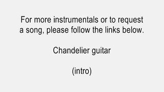 Chandelier by Sia acoustic guitar instrumental cover with onscreen lyrics karaoke backing track