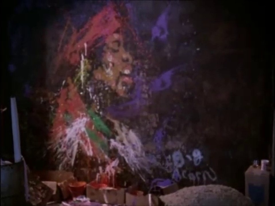 Incroyable peintre tague le portrait de J.Hendrix en moins de cinq minutes