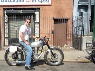 Starting a 1951 BSA ZB34 Gold Star at Six Street Specials