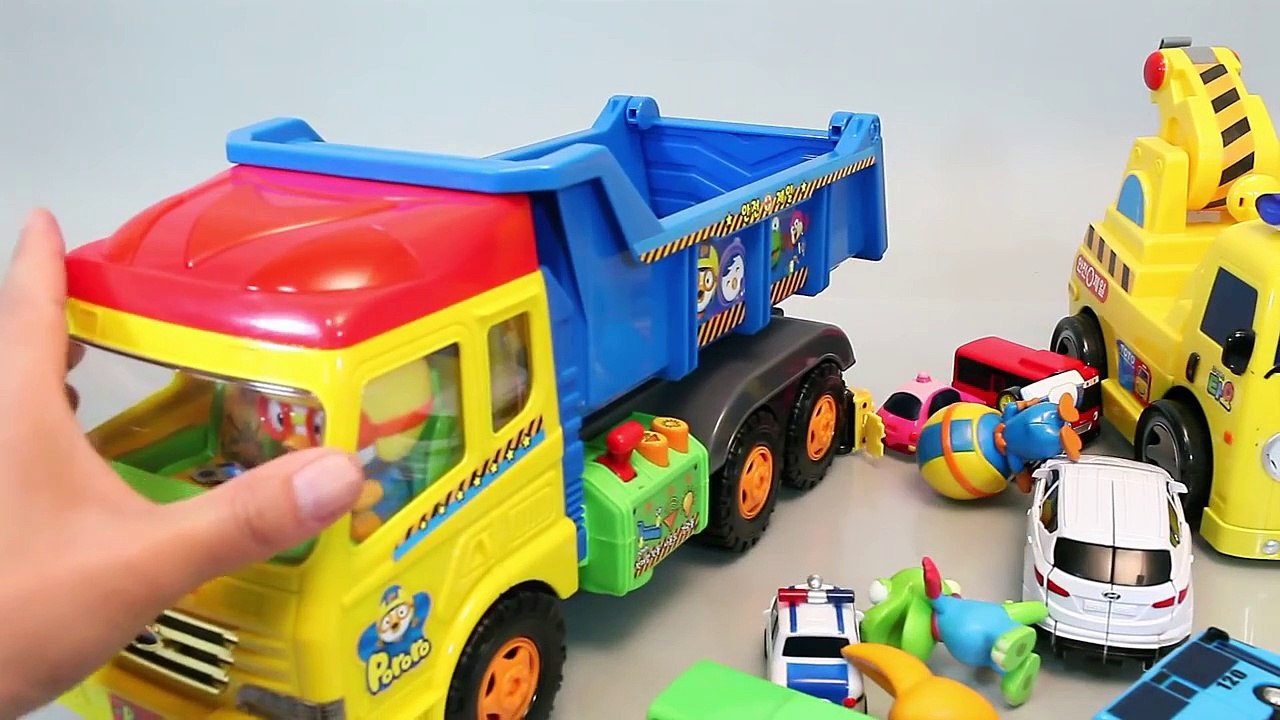 뽀로로 덤프트럭 타요 견인차 폴리 또봇 카봇 장난감 мультфильмы про машинки Пороро Игрушки Tayo the Little Bus Car Toys