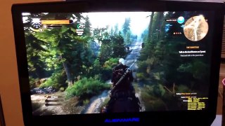 The witcher 3, on my Alienware 15 + graphics amplifiers and msi Radeon 390x max out!