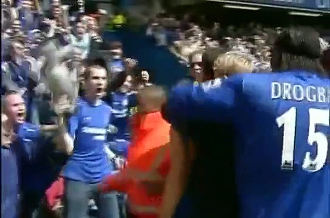 Chelsea vs Man u 3 0   chelsea clinch EPL 2005 2006   joe cole magic