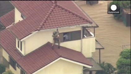 Überschwemmungen nach starkem Regen in Japan