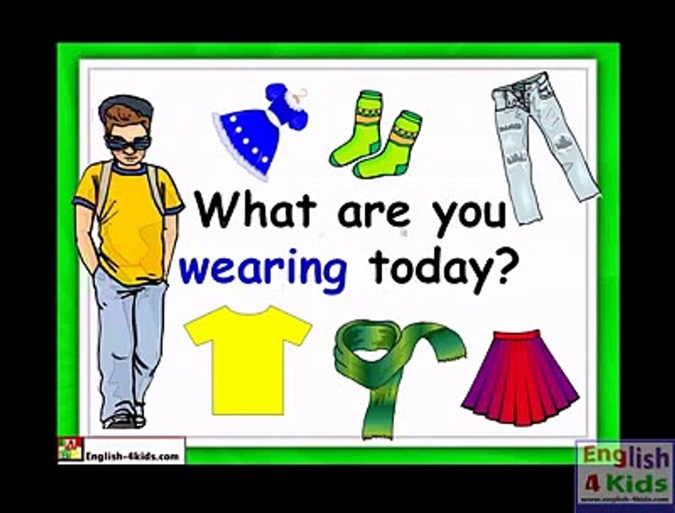 Clothes Vocabulary Learning English Lessons  ESL Kids Lessons   jacket dress T shirt