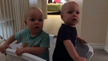 Adorable twins imitating their mom - Jokeroo