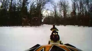 The Deep End Snow Snowmobiling in Baldwin, MI Yamaha Rx1 Nytro GO PRO helmet cam