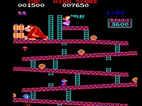 Donkey Kong (Original) Full Playthrough (US Arcade Version)