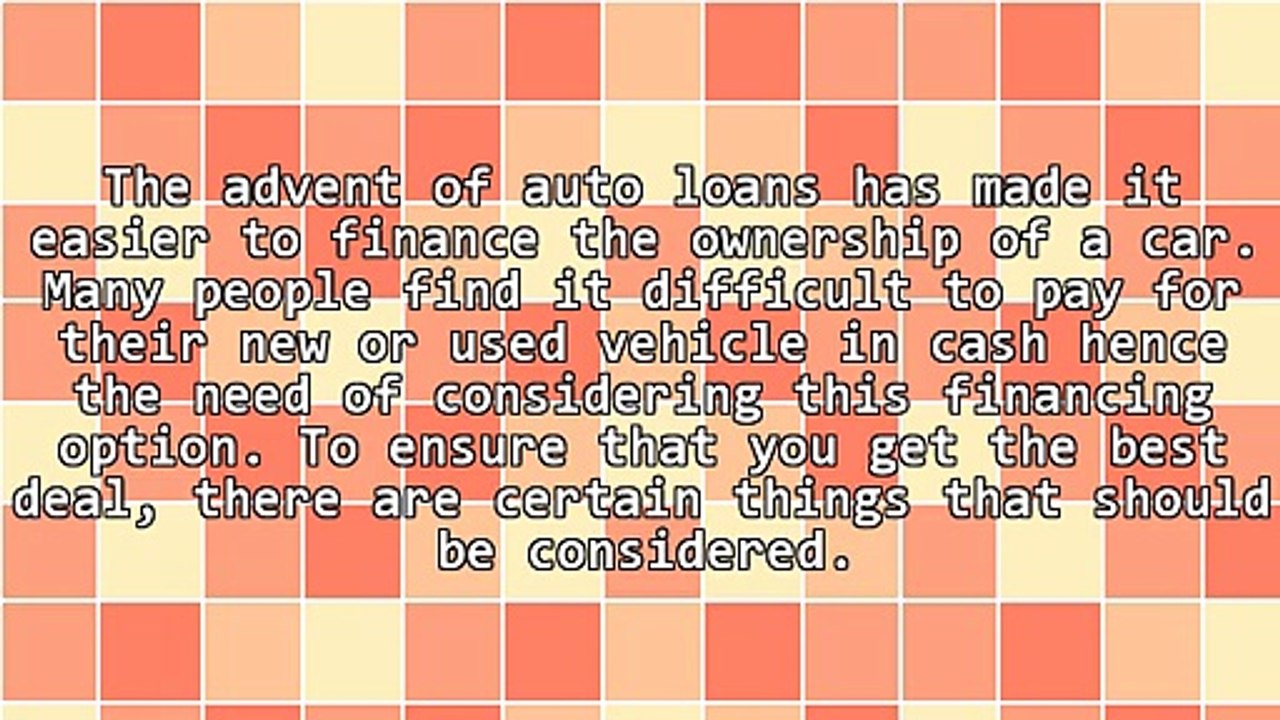 Things You Should Look At Before Choosing Auto Loans