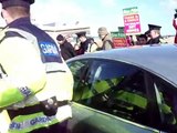 Minister Phil Hogan anti Household Tax Protest, Shankill Water Treatment Plant, Sth Dublin.