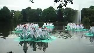 100 Indische Waterlelies op de stadsparkvijver van Turnhout