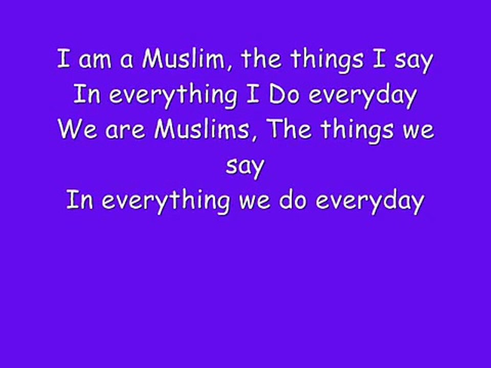Bismillah -  I am a Muslim ( lyrics ).
