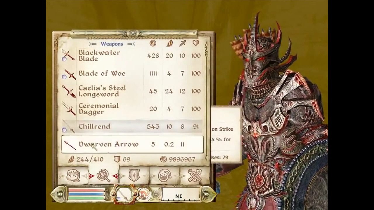 The Elder Scrolls IV Oblivion Fighter's Stronghold DLC rare weapon #19 Dragonsword of Lainlyn