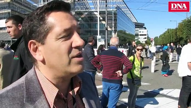 Manifestation d'exposants à la Foire européenne