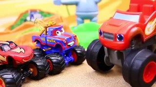 Blaze and the Monster Machines Launch Forest Adventure Parody Jumping Disney Cars Monster Trucks