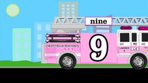 Number Counting Pink Fire Truck   Firetrucks Count 1 to 10 for Children | song for children
