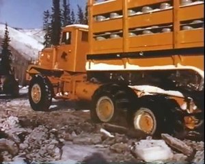 Arctic Convoy With Giant Mack Trucks