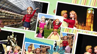 Frozen Europe Vacation Elsa, Disney Princess Anna, Kristoff, Kids Barbie Parody DisneyCarToys