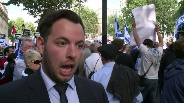 Manifestaciones en Londres por la visita de Netanyahu