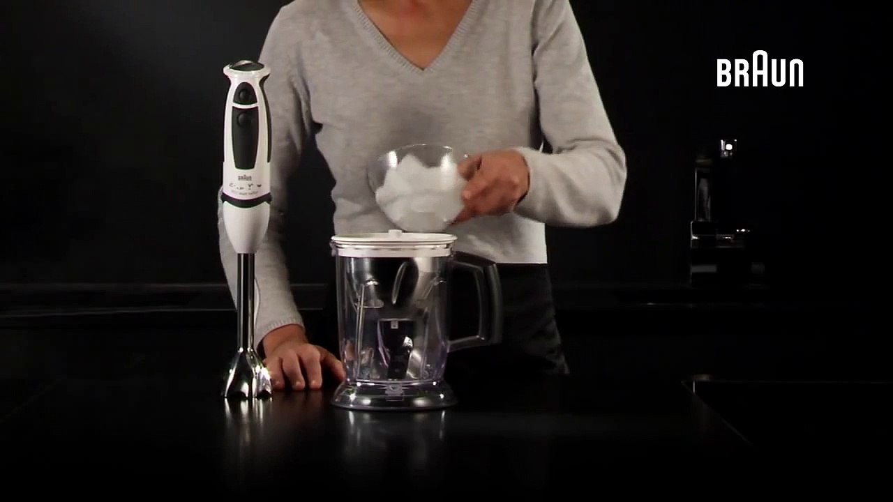 Ice Crushing - Braun Multiquick hand blender crushes ice